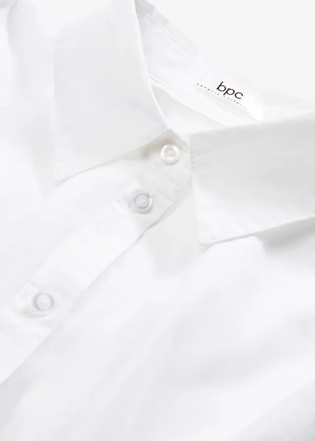 Chemisier oversize en coton, manches 3/4 • blanc • product-page.page-title-suffix