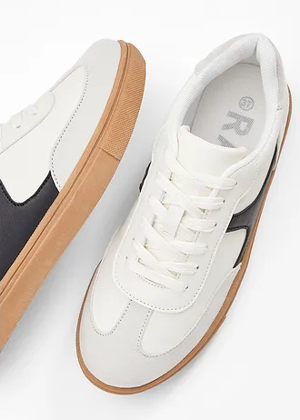 Sneakers in retrolook • wolwit-zwart • bonprix online shop