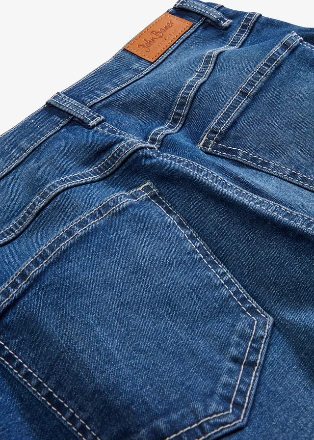 Wide leg jeans met high waist • middelblauw denim used • product-page.page-title-suffix