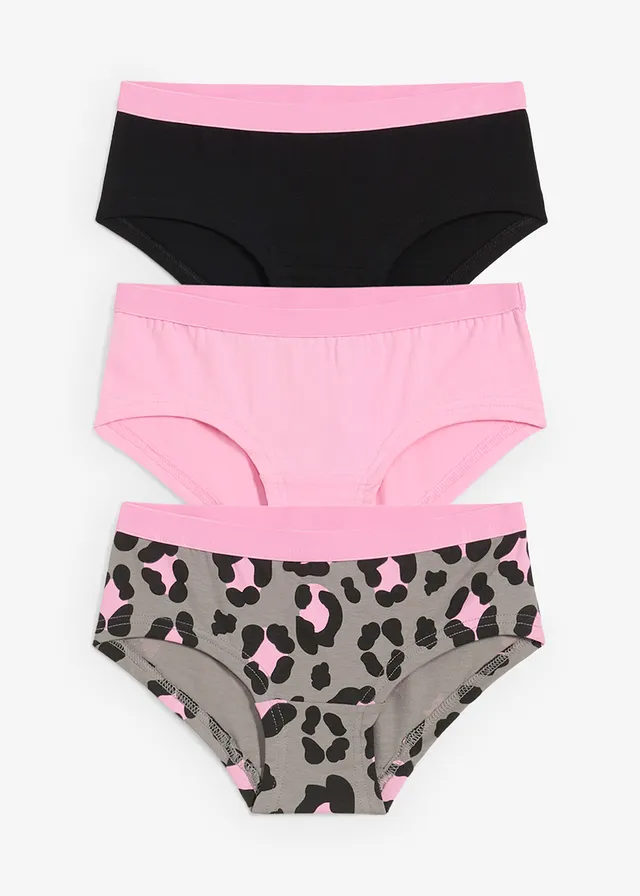 Chilot panty fete cu bumbac organic moale (set/3 buc.)