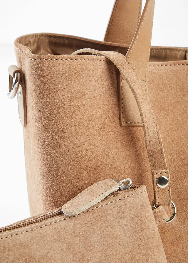 Sac à main en cuir velours • camel • product-page.page-title-suffix