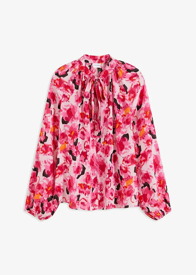 Blouse en mousseline avec lavallière
