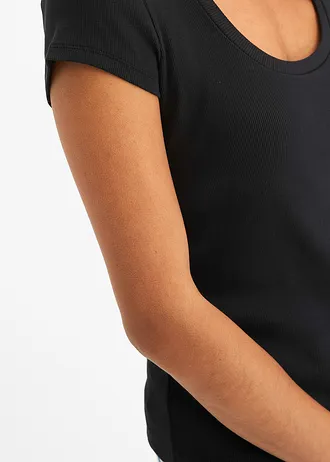 T-shirt z czystej bawełny organicznej • czarny • sklep bonprix