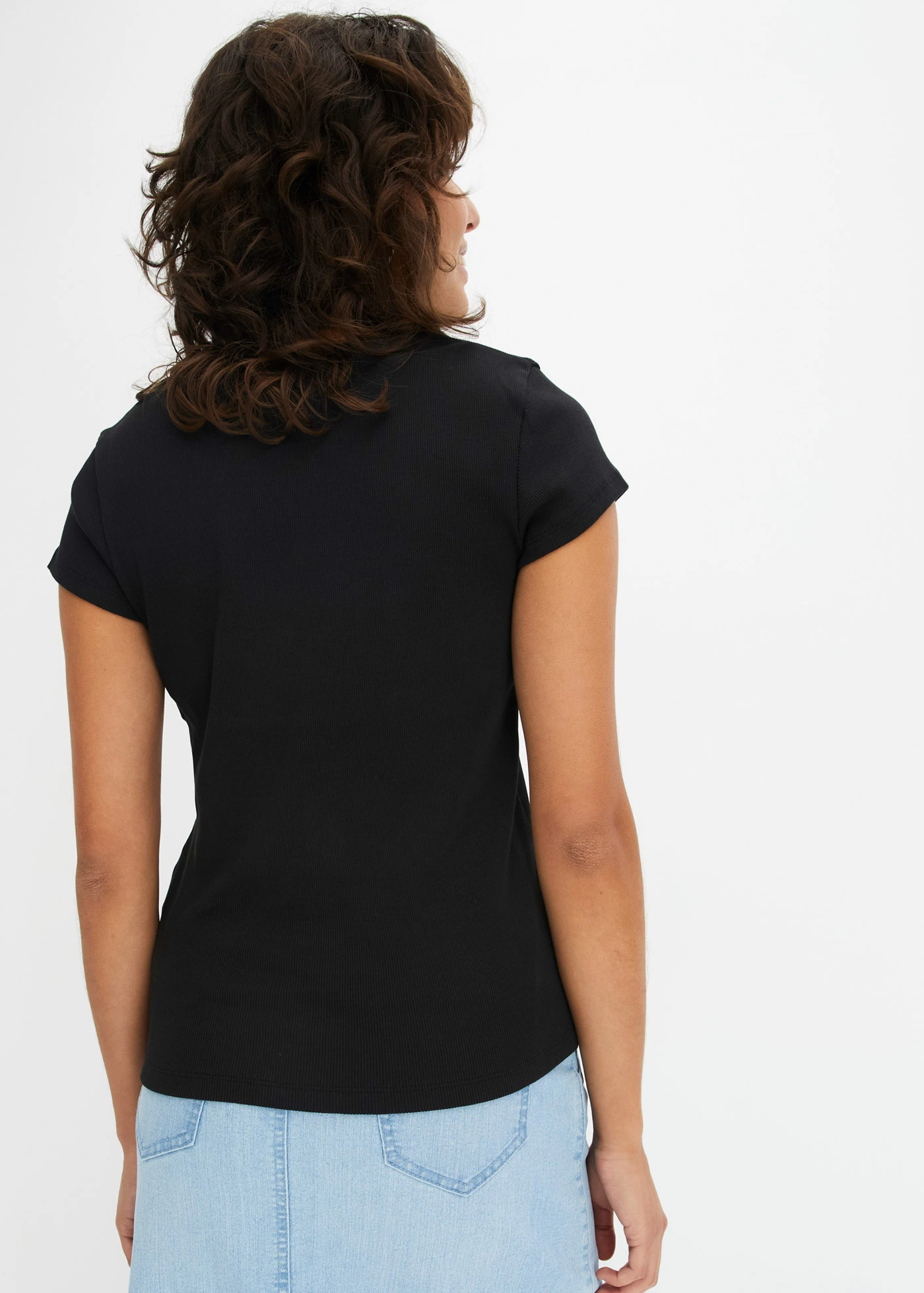 T-shirt z czystej bawełny organicznej • czarny • sklep bonprix