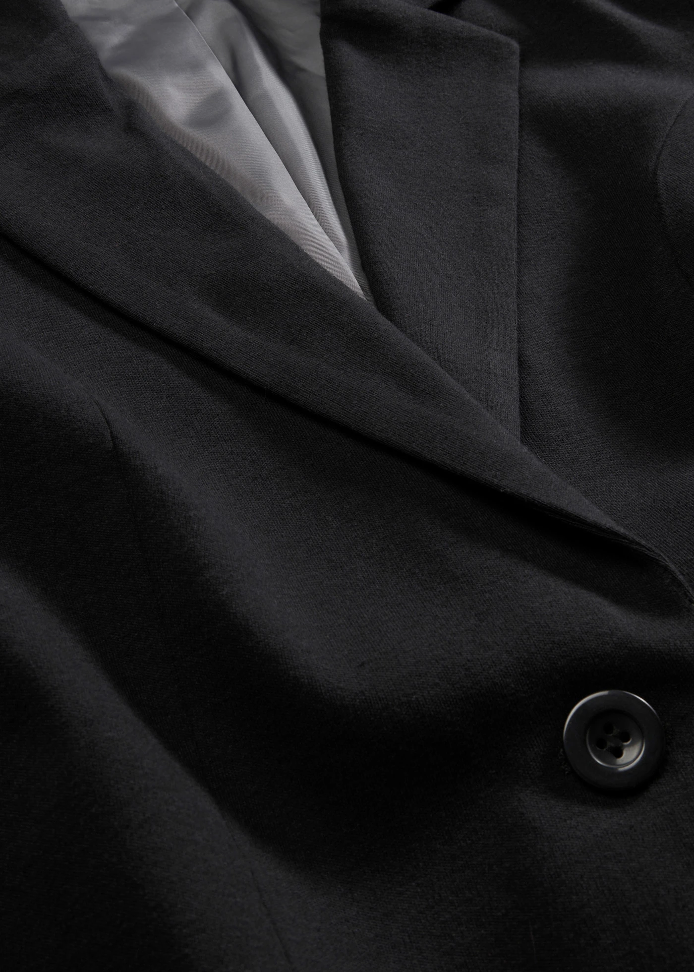 Hosszú blézer pamut-dzsörzé anyagból • fekete • bonprix áruház