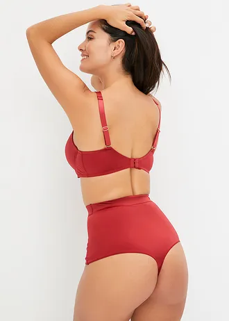 Soutien-gorge à coques en matière brillante • rouge carmin • Boutique bonprix