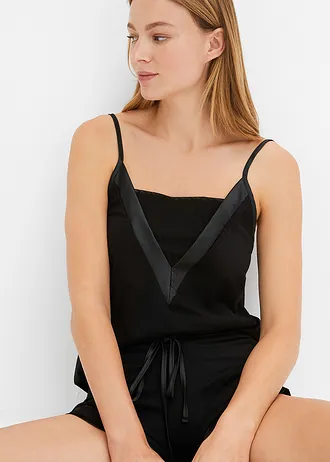 Shortama van zachte viscose mix • zwart • bonprix online shop