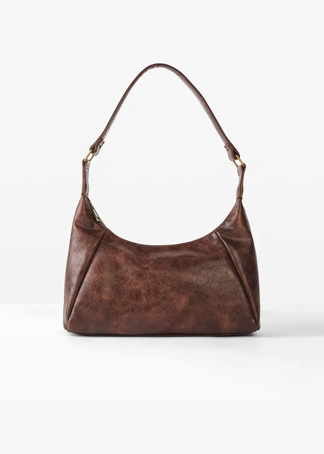 Handtas in lederlook • donkerbruin • bonprix online shop