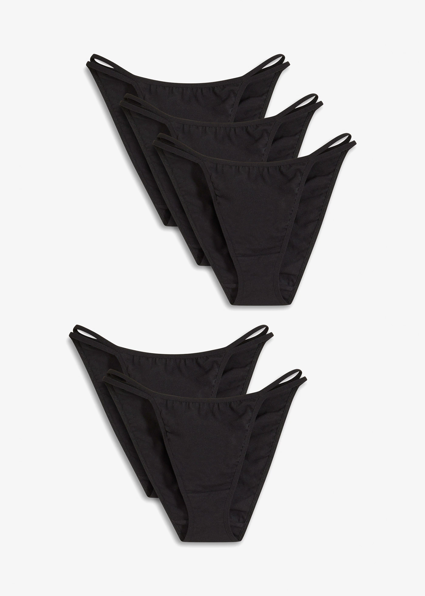 Tanga mini kalhotky s organickou bavlnou (5 ks v balení) • černá • bonprix obchod