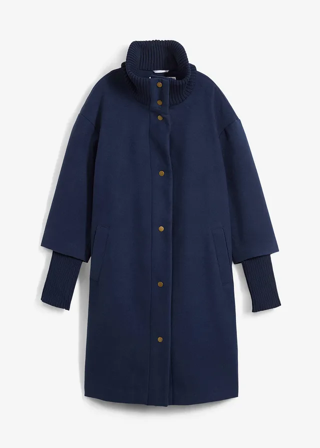 Manteau court aspect laine