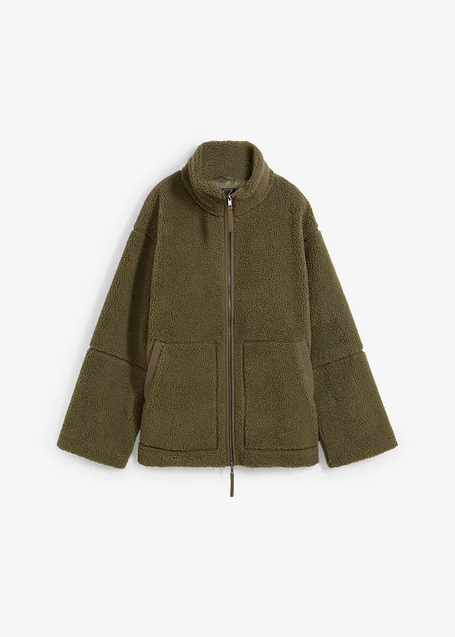 Gevoerde teddy fleece jas