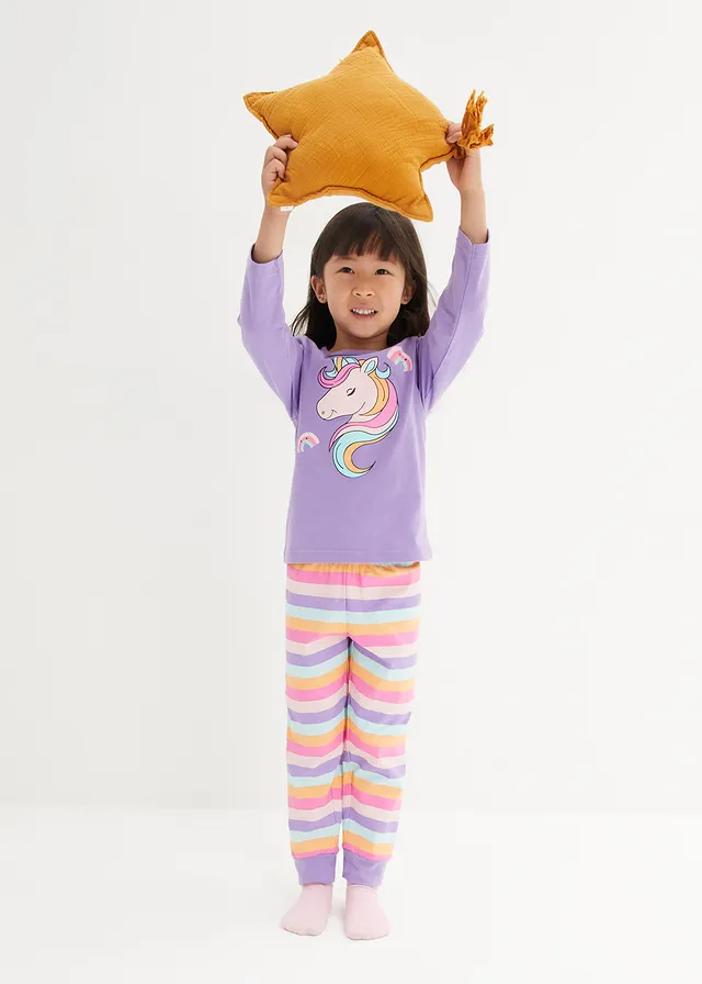 Pyjama en coton doux (ens. 2 pces) • rose pâle/parme/abricot/rose flamant/menthe rayé • product-page.page-title-suffix