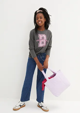 Tričko s dlouhým rukávem, z čisté organické bavlny (3 ks v balení) • bobulově červená + růžovomalinová + antracitová • bonprix obchod