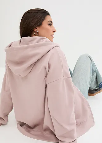 Propínací mikina s kapucí • stříbrnofialová • bonprix obchod