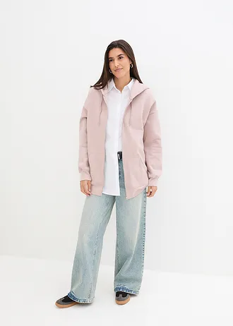 Propínací mikina s kapucí • stříbrnofialová • bonprix obchod