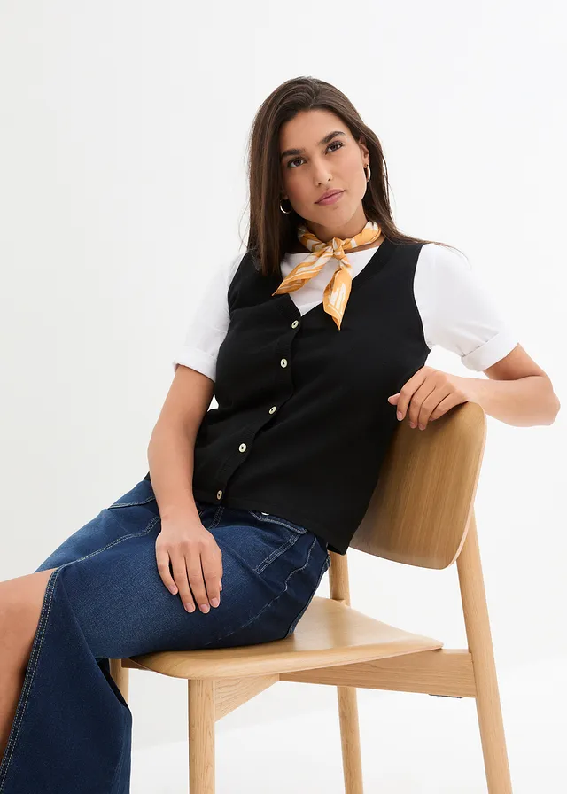 Gilet met knopen • zwart • product-page.page-title-suffix