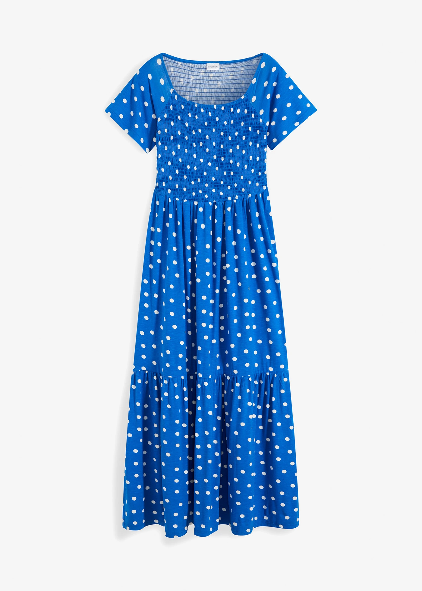 Maxi jurk van viscose • gestipt blauw • bonprix online shop