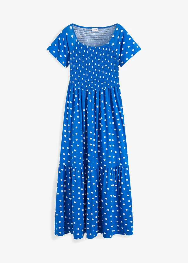 Maxi jurk van viscose • gestipt blauw • bonprix online shop