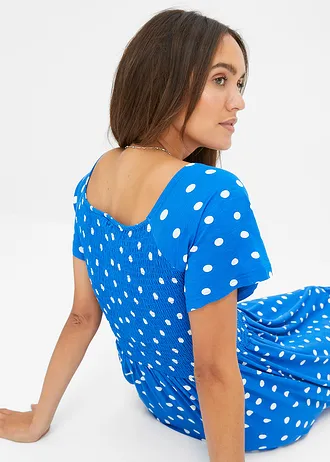 Robe longue en viscose • bleu pois • Boutique bonprix