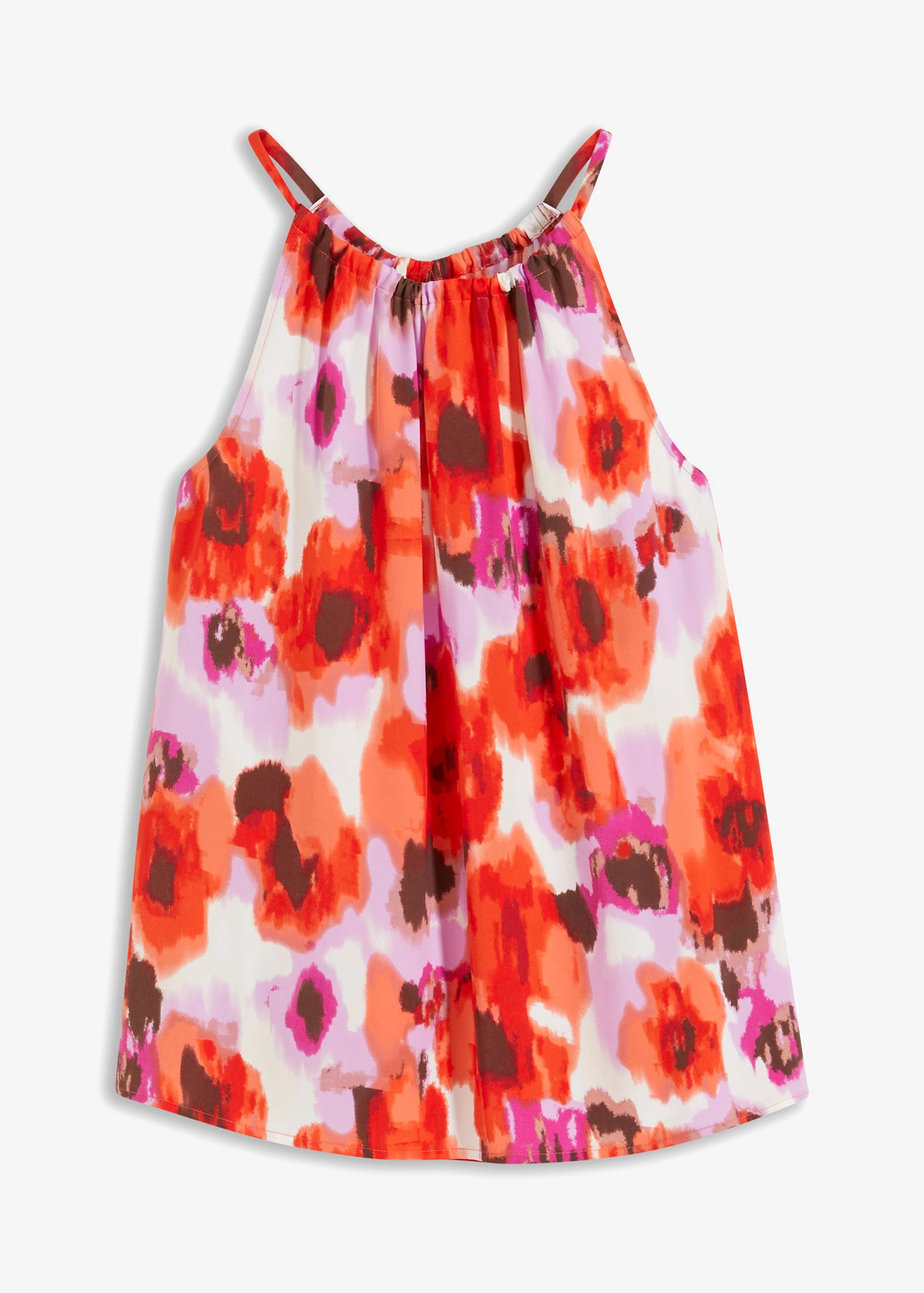 Blouse sans manches imprimée • crème/rouge/violet floral • Boutique bonprix