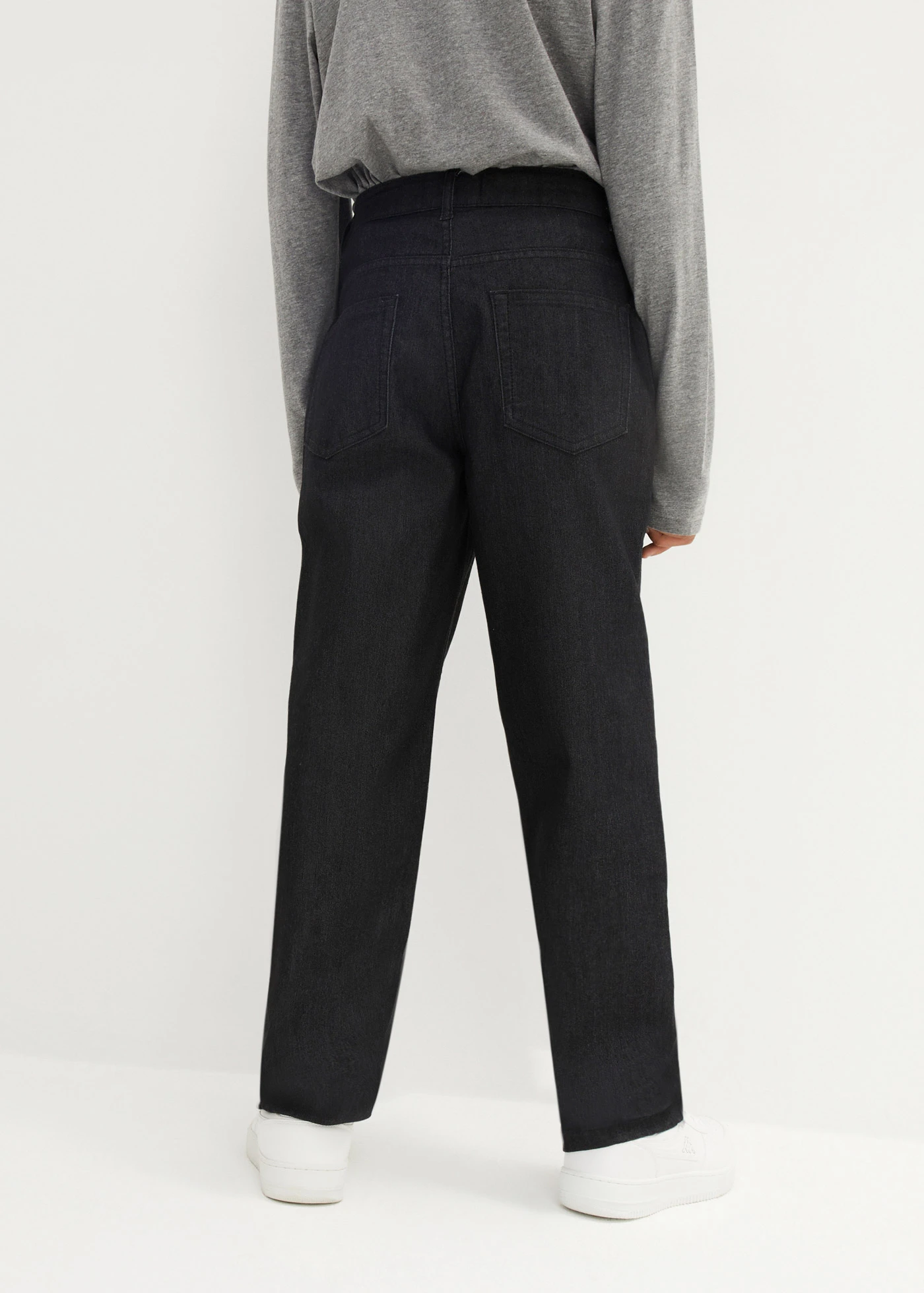 Wide leg stretch jeans, loose fit • grijs denim • bonprix online shop