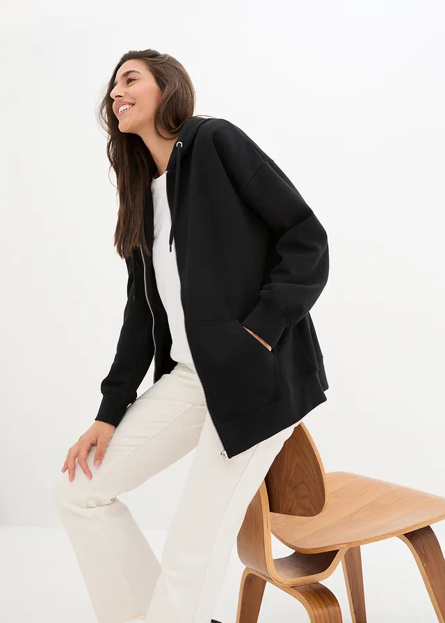 Sweatvest met capuchon • zwart • product-page.page-title-suffix