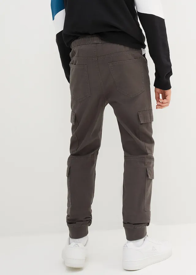 Pantalon cargo Regular 100% coton, Couleur: anthracite