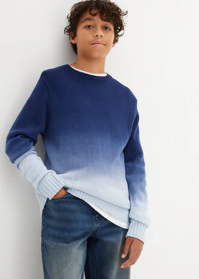 Jongens trui met kleurverloop • indigo-poederblauw • product-page.page-title-suffix