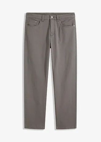 Spodnie ze stretchem, classic fit, prosta nogawka