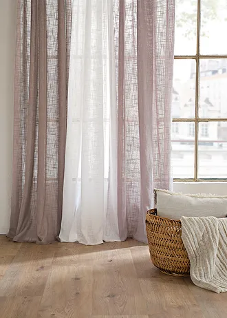 Lot de 2 rideaux texturés • blanc • Boutique bonprix