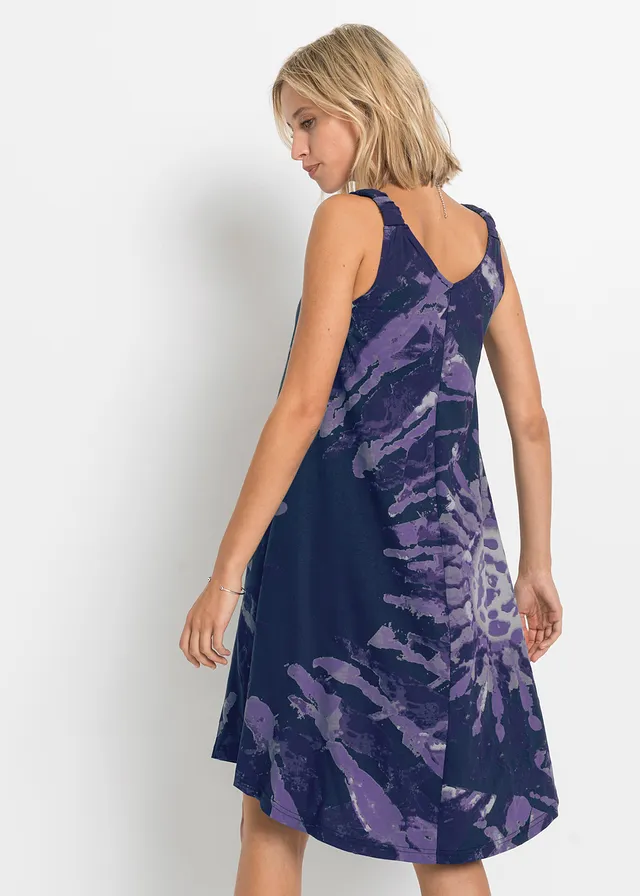 Robe en jersey 100% coton • bleu foncé-bleu fumée-violet batik • product-page.page-title-suffix
