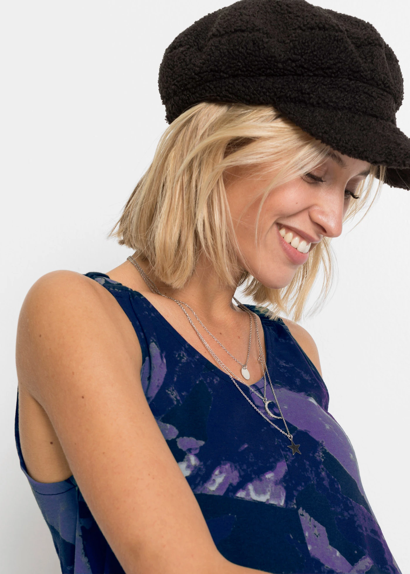 Žerzejové šaty z čisté bavlny • tmavě modro-kouřově modro-fialová s batikou • bonprix obchod