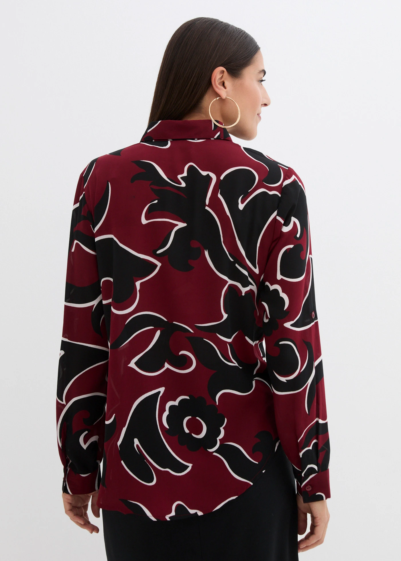 Halenka s potiskem • kaštanově červeno-černá s potiskem • bonprix obchod