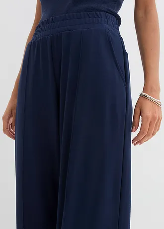 Jersey Marlene Dietrich broek • donkerblauw • bonprix online shop