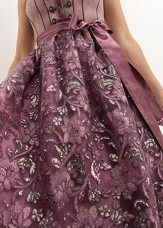 Kroj Dirndl se zástěrou (2dílná souprava) • hnědorůžový vzor • bonprix obchod