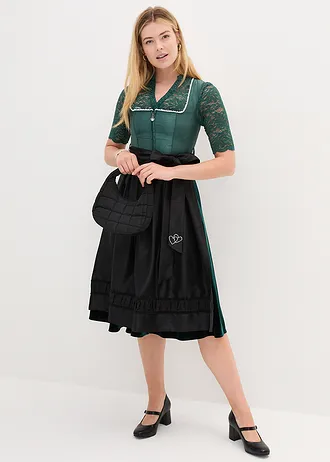 Kanten dirndl blouse • mat groen • bonprix online shop