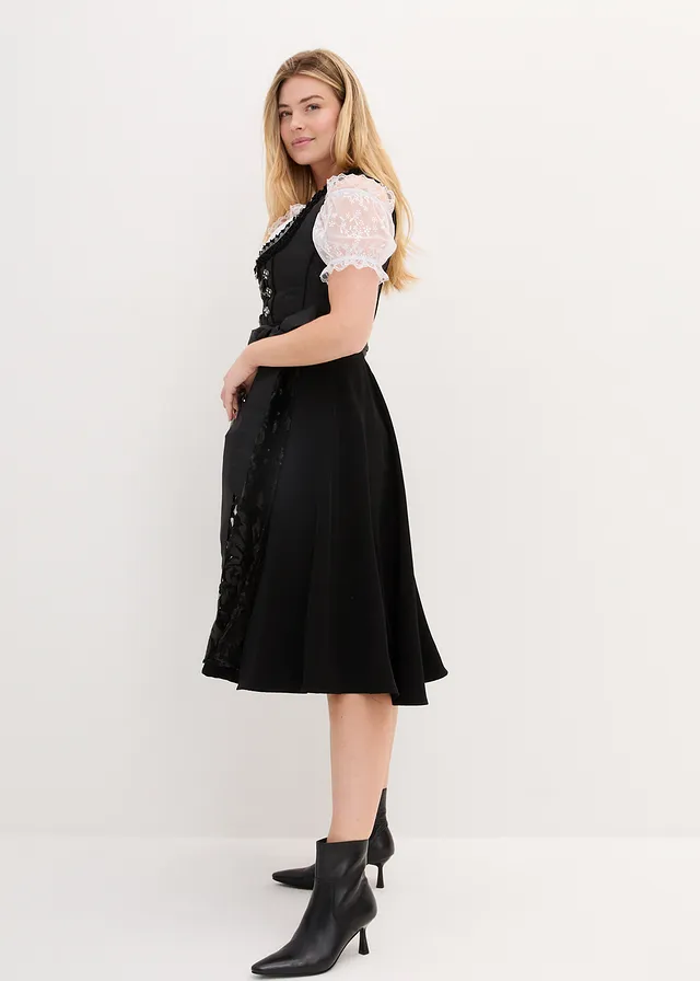 Dirndl en schort (2-dlg. set) • zwart gedessineerd • product-page.page-title-suffix