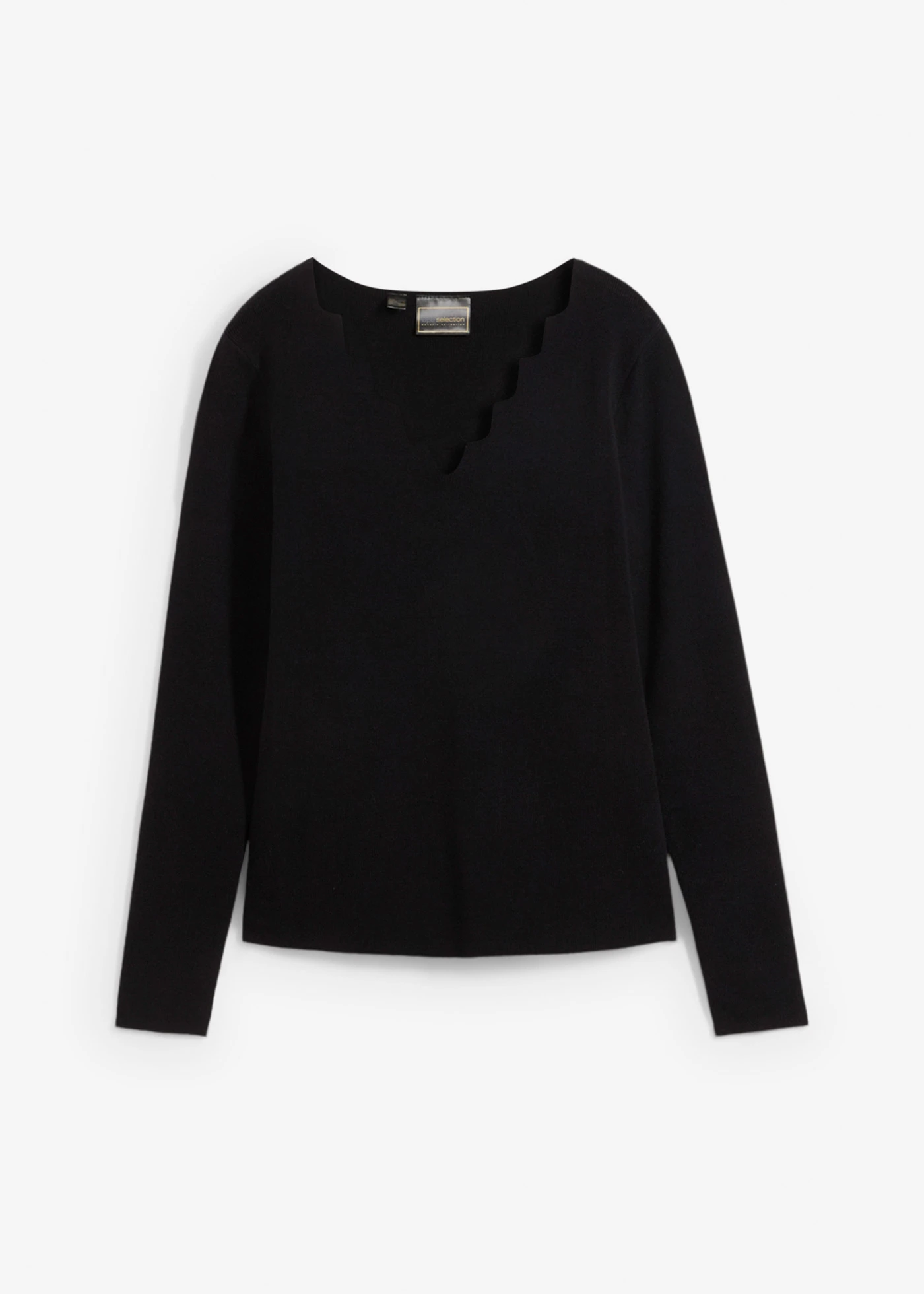 Pulover din tricotaj fin din amestec moale de viscoză • negru • magazin bonprix