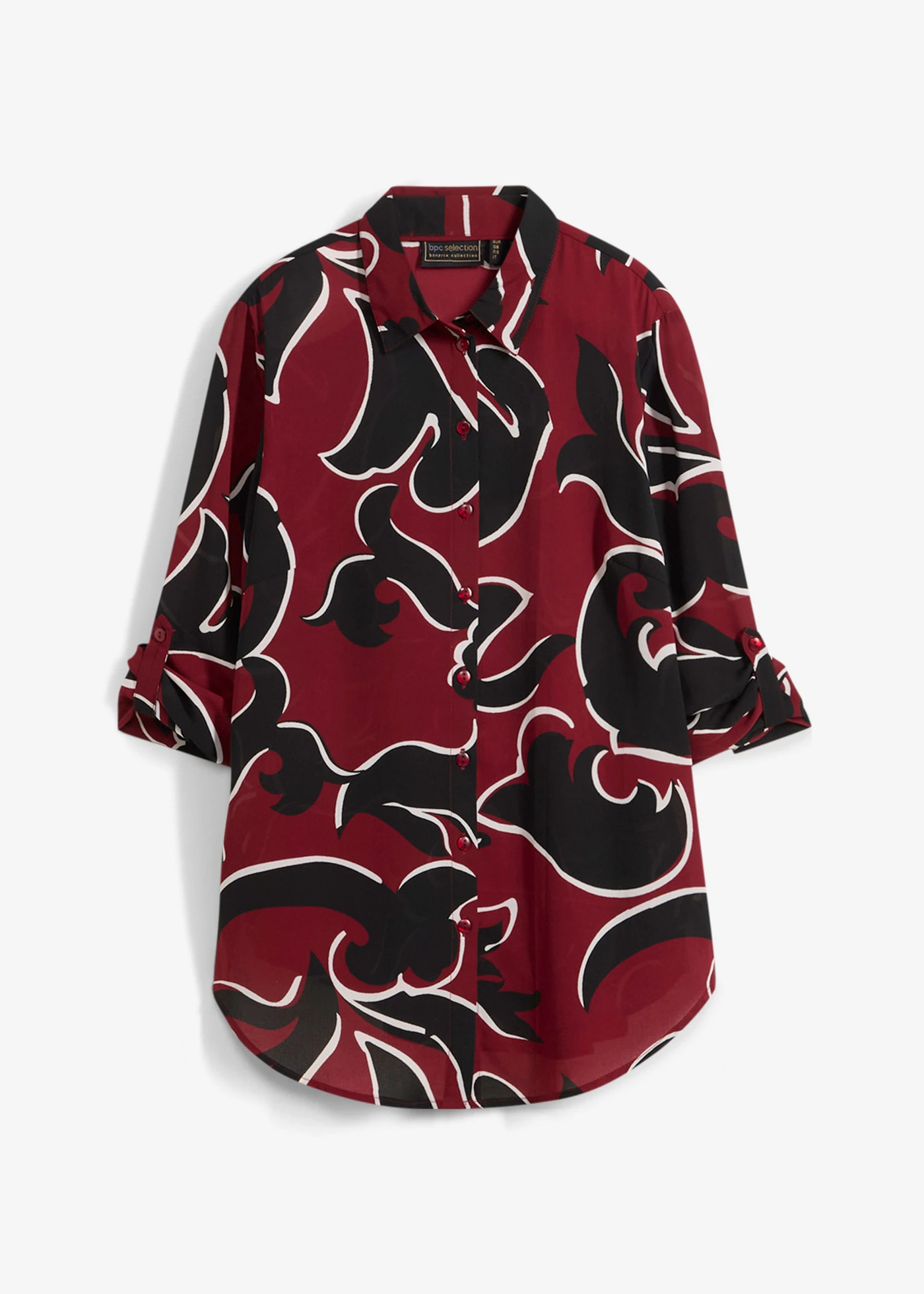 Halenka s potiskem • kaštanově červeno-černá s potiskem • bonprix obchod