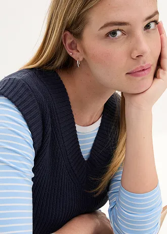 Pletená vesta • tmavě modrá • bonprix obchod