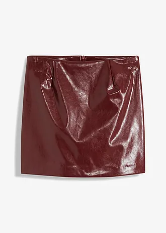 Imitatieleren rok, Kleur: zwart