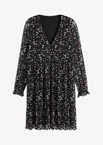 Žerzejové šaty ze síťoviny