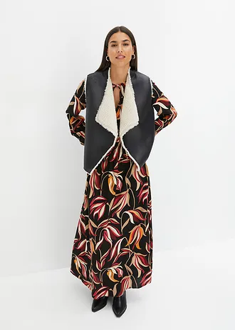 Vesta z umělé kožešiny • černá • bonprix obchod