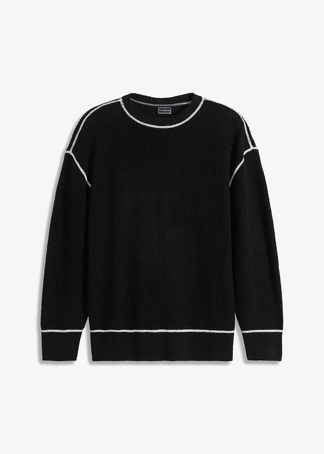 Pulover cu bumbac reciclat, loose fit