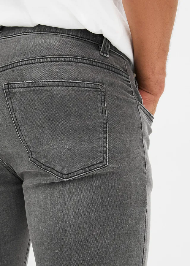 Jean extensible Slim, droit • gris foncé denim used • product-page.page-title-suffix