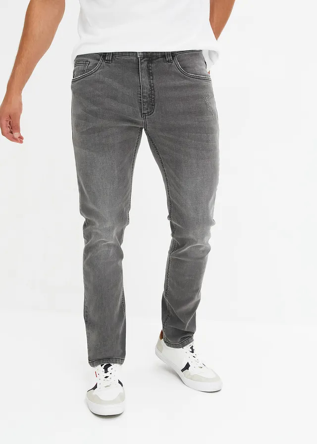 Jean extensible Slim, droit • gris foncé denim used • product-page.page-title-suffix