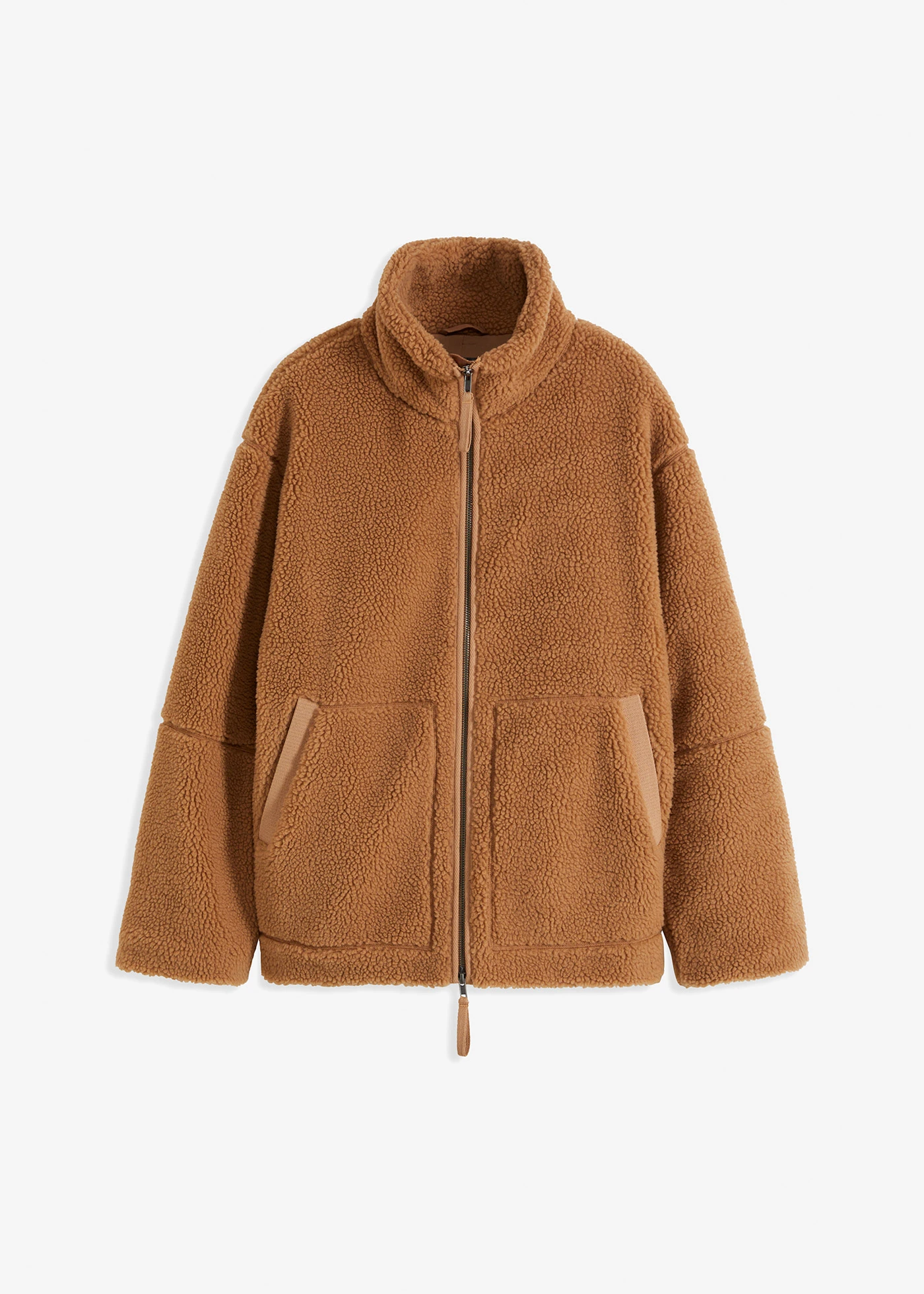 Bunda z medvídkového flísu, s podšívkou • velbloudí • bonprix obchod