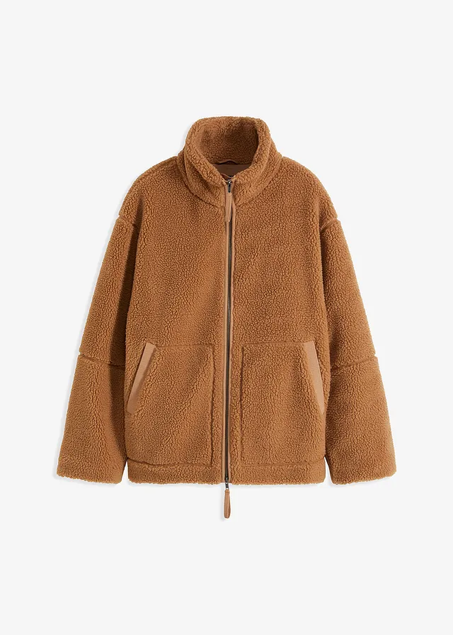 Gevoerde teddy fleece jas