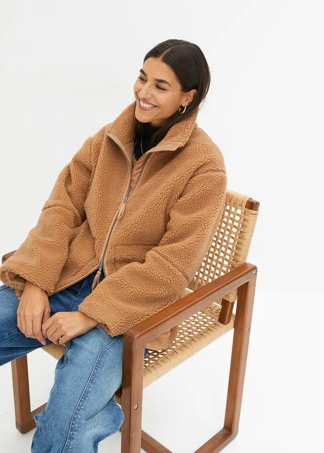 Veste en sherpa doublée • camel • product-page.page-title-suffix