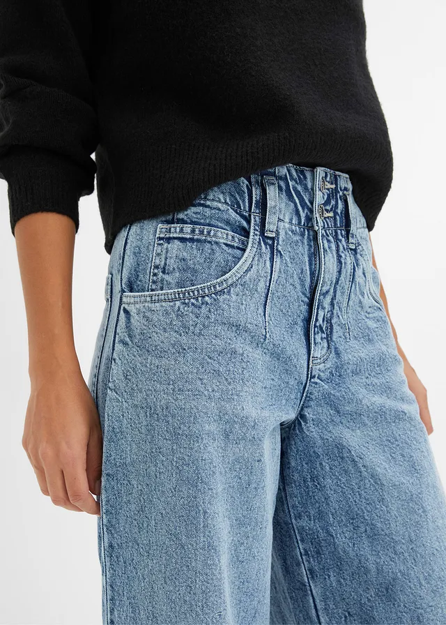 Jean large taille haute • denim bleu glacier used • product-page.page-title-suffix